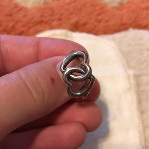 Double Heart Linked Ring
